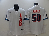Dodgers 50 Mookie Betts White Nike 2021 MLB All-Star Cool Base Jersey,baseball caps,new era cap wholesale,wholesale hats